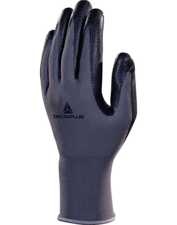 Delta Plus VE722 Polyester Knitted Gloves-Nitrile Foam Palm - COOZO