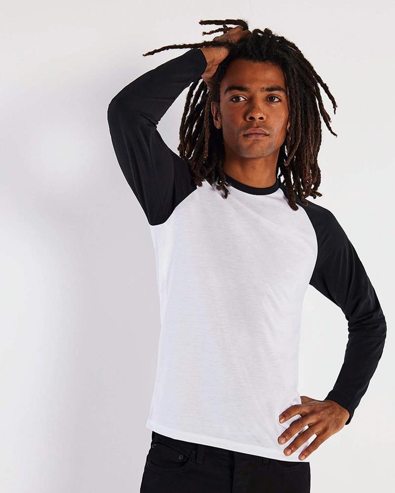 COOZO-Mens L/s Baseball Raglan