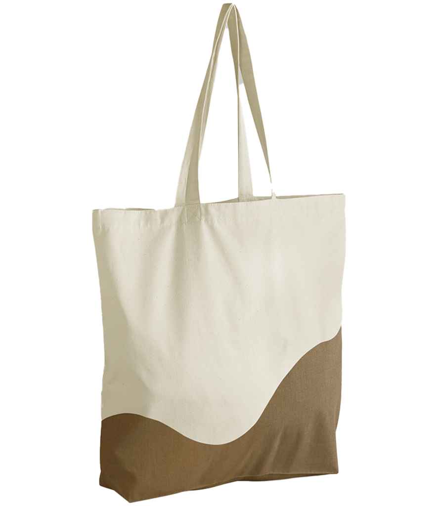 Westford Mill W235 Organic Cotton Wave Print Maxi Tote - COOZO