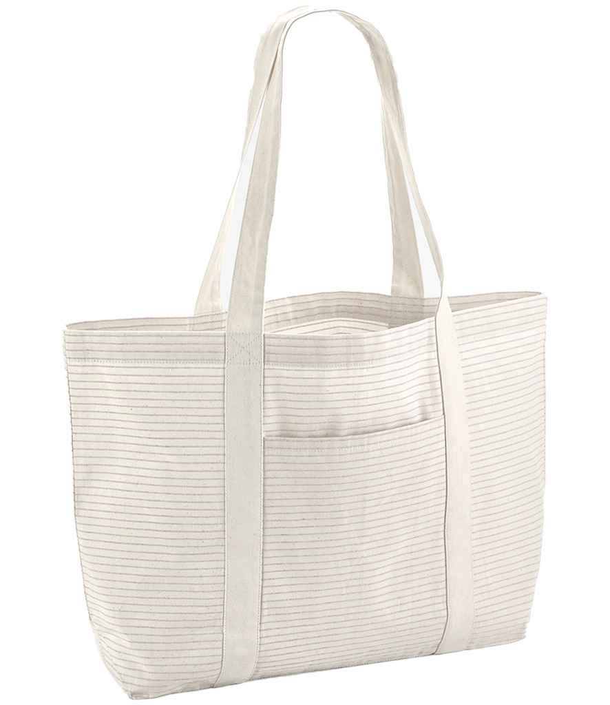 Westford Mill W255 Westford Mill Striped Organic Cotton Shopper - COOZO