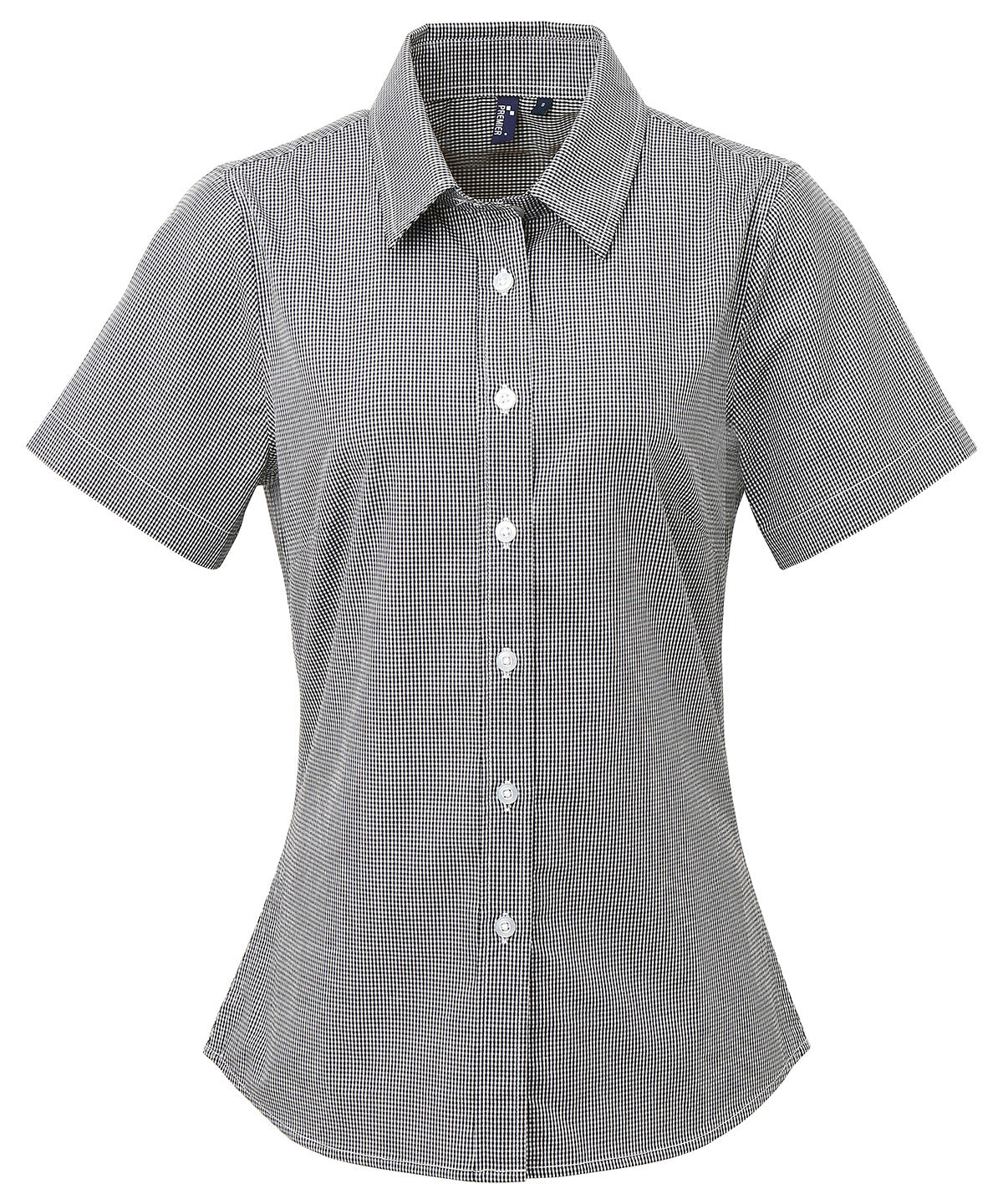 Premier PR321 Ladies Gingham Short Sleeve Shirt - COOZO