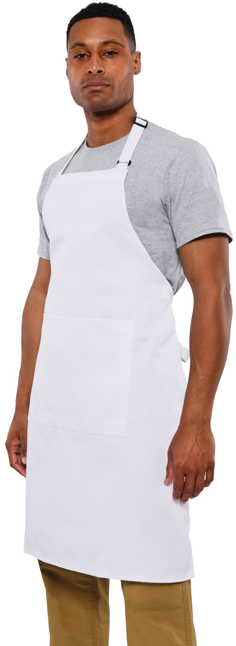 Dennys DP210 Full Length Bib Apron With Pocket 200gsm Adult - COOZO