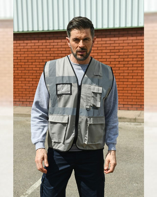 Korntex XEXEC Unisex High Visibility Executive Multifunction Safety Vest 120gsm Other color - COOZO