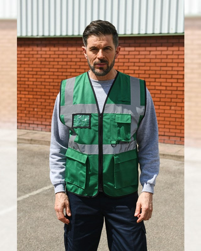 Korntex XEXEC Unisex High Visibility Executive Multifunction Safety Vest 120gsm Main color - COOZO