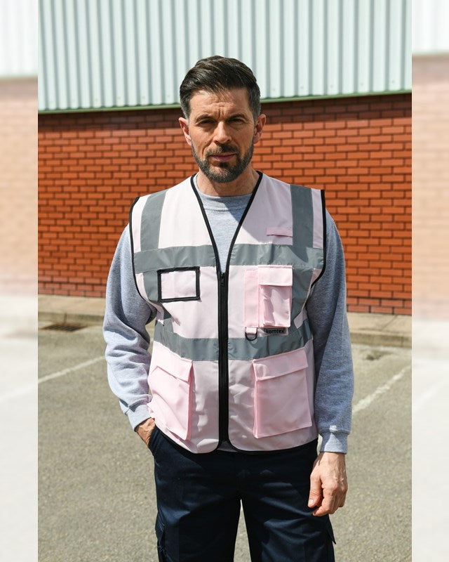 Korntex XEXEC Unisex High Visibility Executive Multifunction Safety Vest 120gsm Main color - COOZO
