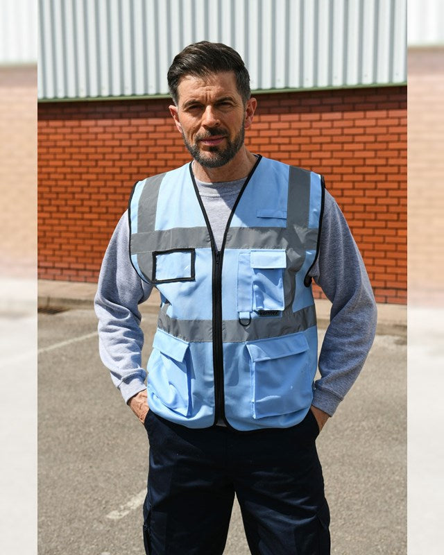 Korntex XEXEC Unisex High Visibility Executive Multifunction Safety Vest 120gsm Main color - COOZO