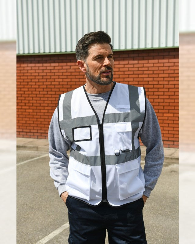 Korntex XEXEC Unisex High Visibility Executive Multifunction Safety Vest 120gsm Main color - COOZO