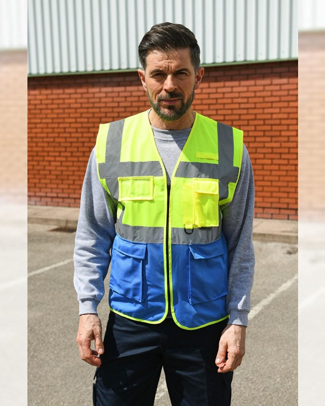 Korntex XEXEC Unisex High Visibility Executive Multifunction Safety Vest 120gsm Other color - COOZO