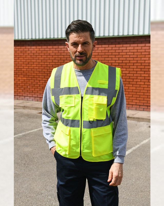 Korntex XEXEC Unisex High Visibility Executive Multifunction Safety Vest 120gsm Main color - COOZO