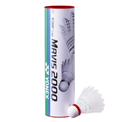 YONEX YNXM2000WSF Mavis 2000 White Shuttle - Fast (Red) Speed
