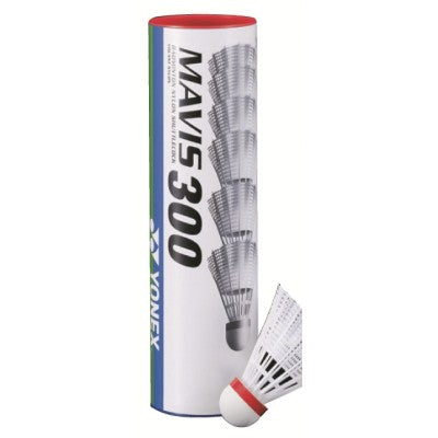 YONEX YNXM300WSF Mavis 300 White Shuttles - Fast (Red) Speed