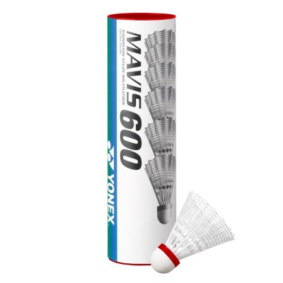 YONEX YNXM600WSF Mavis 600 White Shuttles - Fast (Red) Speed