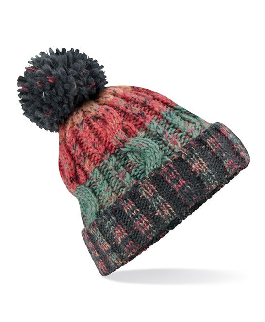 Beechfield B486 Corkscrew Pom Pom Beanie - COOZO