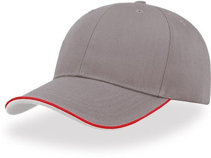 Zoom Piping Sandwich Sports 6 Panel Contrast Baseball Cap Adult - COOZO