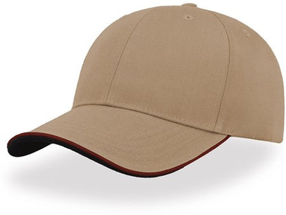 Zoom Piping Sandwich Sports 6 Panel Contrast Baseball Cap Adult - COOZO