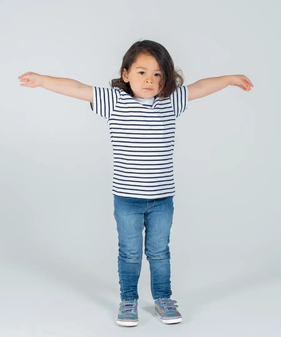 COOZO-Larkwood Baby/Toddler Striped Crew Neck T-Shirt (LW027)