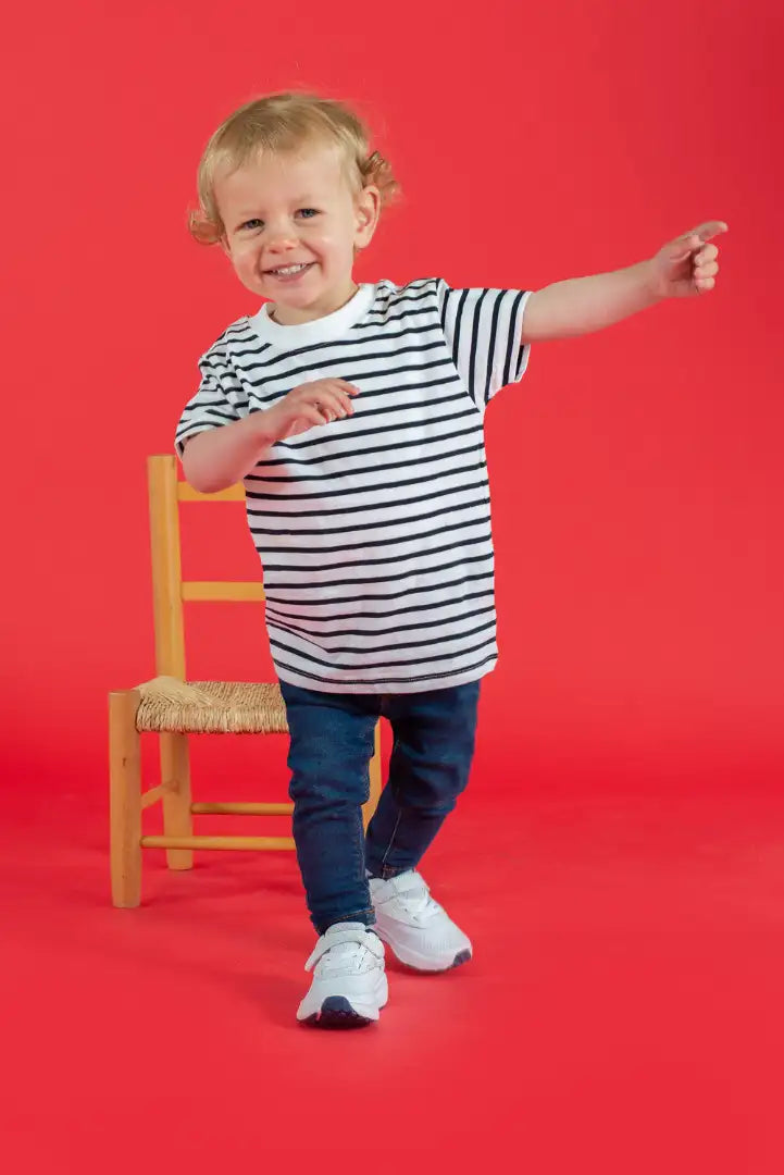 COOZO-Larkwood Baby/Toddler Striped Crew Neck T-Shirt (LW027)