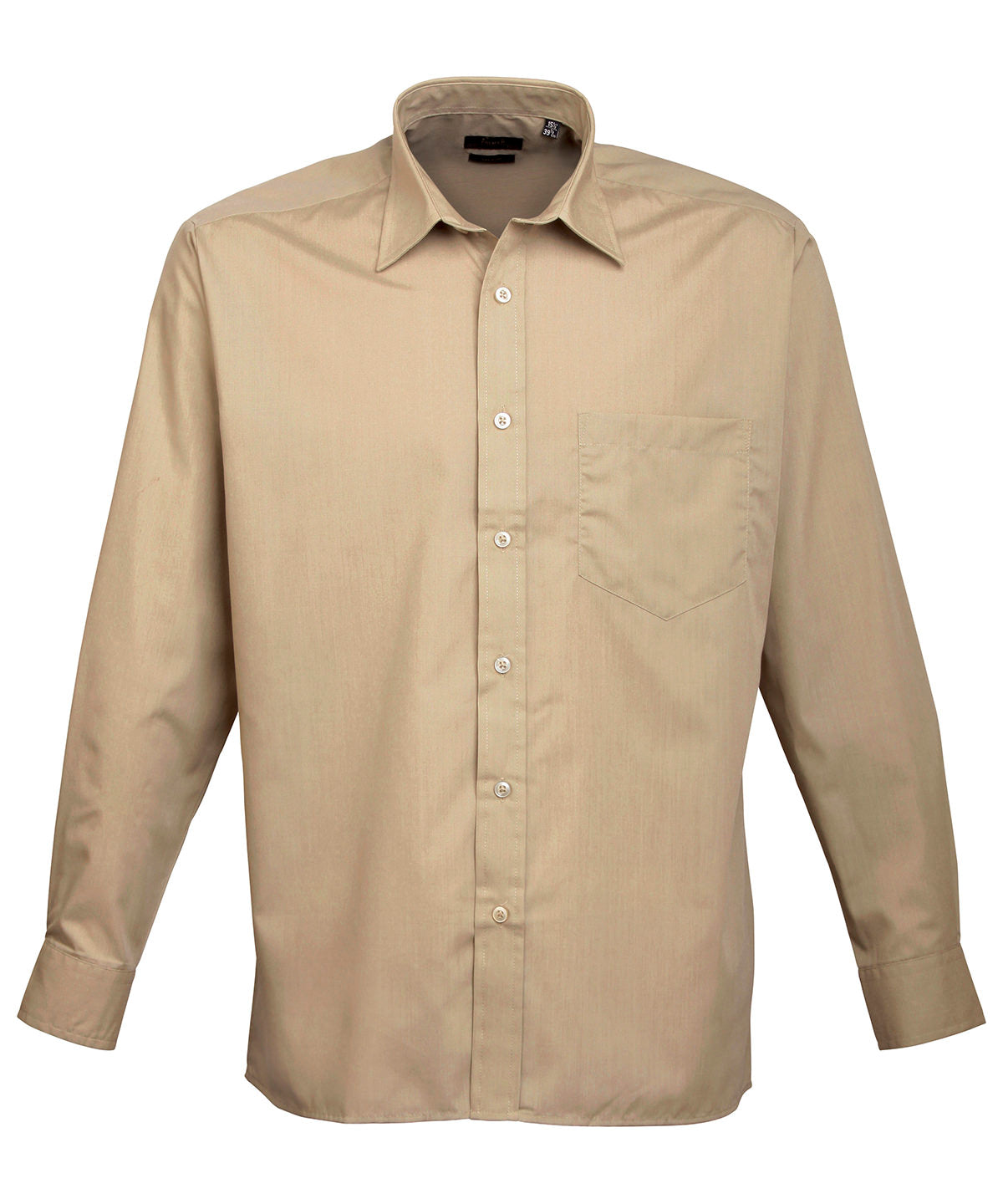 Premier Long Sleeve Poplin Shirt (PR200) Optional Colors - COOZO