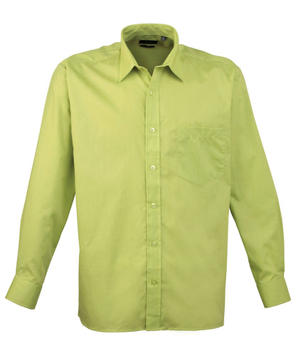 Premier Long Sleeve Poplin Shirt (PR200) Core Colors - COOZO