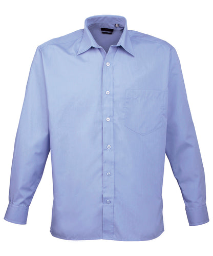 Premier Long Sleeve Poplin Shirt (PR200) Core Colors - COOZO