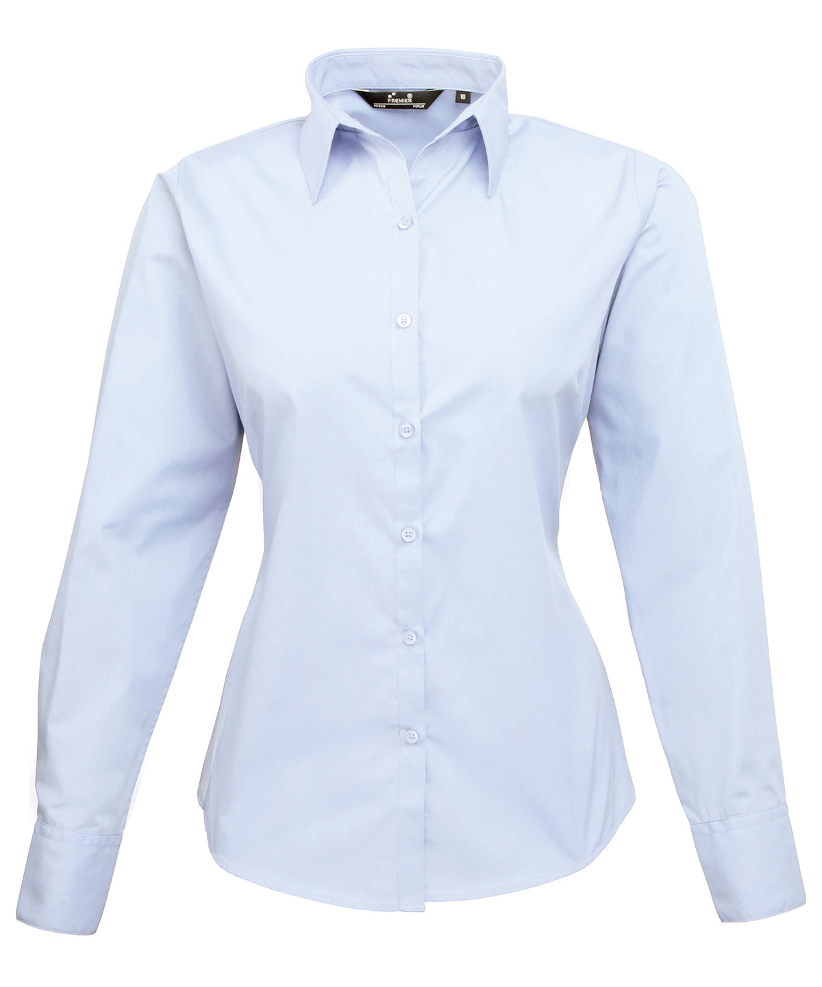 Premier Ladies Long Sleeve Poplin Blouse (PR300) Optional Colors - COOZO