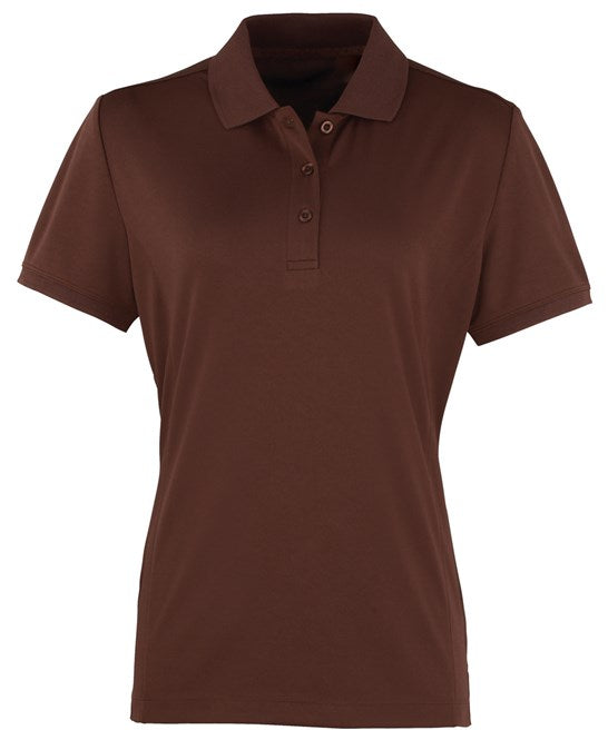 Premier Ladies Coolchecker Pique Polo Shirt Short Sleeve Quick Drying Polo PR616 - COOZO
