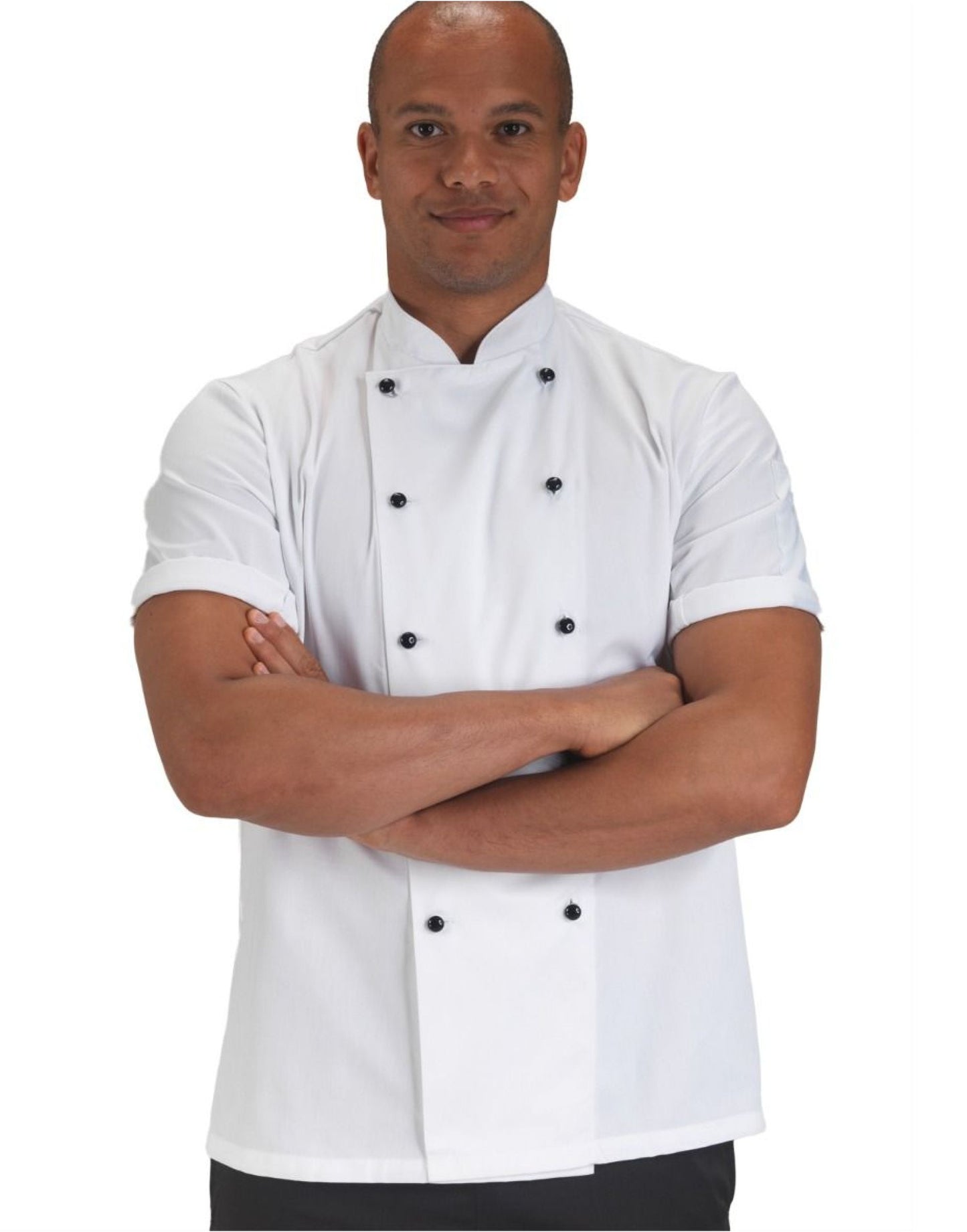 Dennys DD20S Removable Stud Short Sleeve Chef's Jacket - COOZO