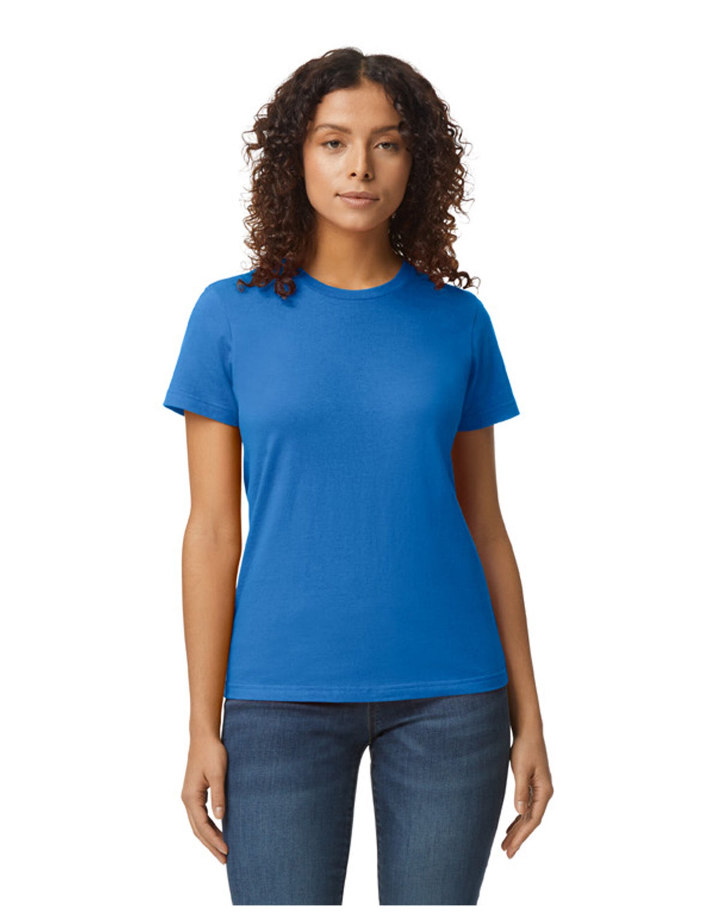 Gildan 65000L Softstyle Midweight Women's/Ladies Crew Necked T-Shirt 100% Cotton - COOZO