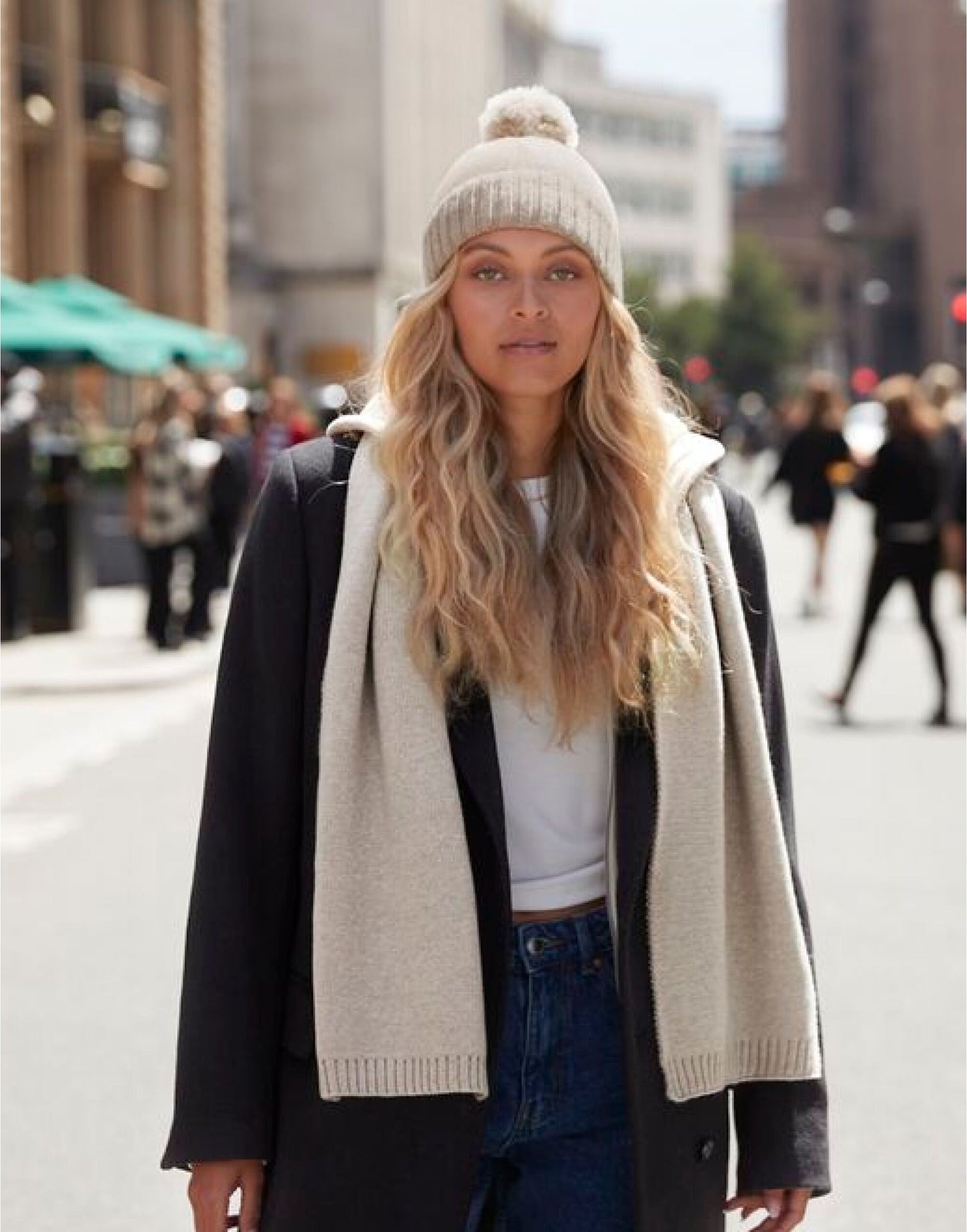 Beechfield B401 KNIT SCARF AND BEANIE GIFT SET - COOZO