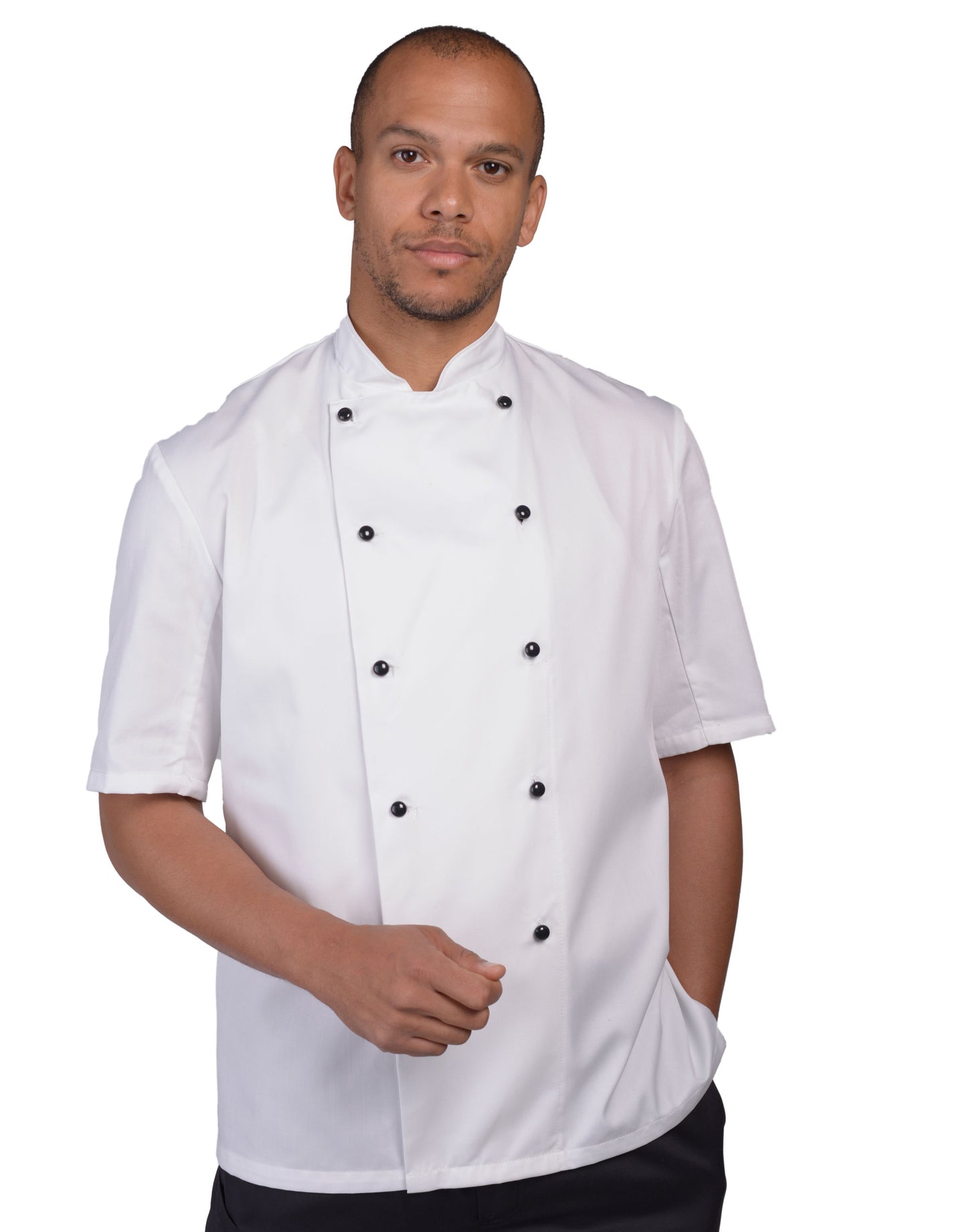 Dennys DD20AFD AFD Removable Stud Chefs Jacket - COOZO