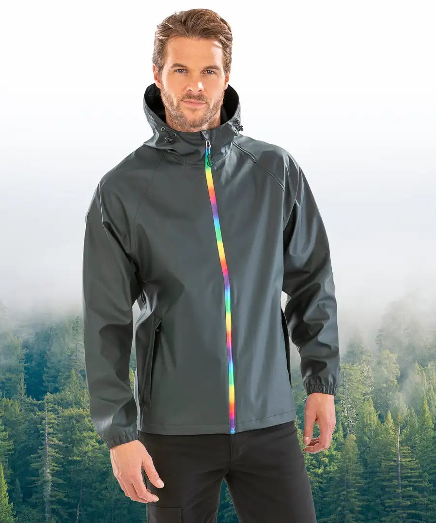 COOZO-Result Genuine Recycled Prism PU Waterproof Jacket