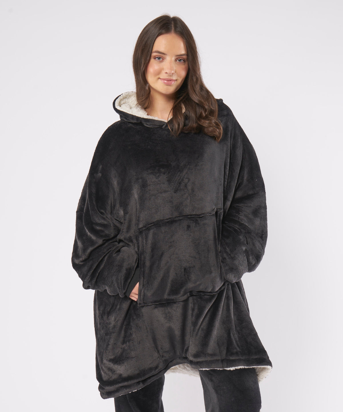 The Ribbon oversized cosy reversible sherpa hoodie - COOZO
