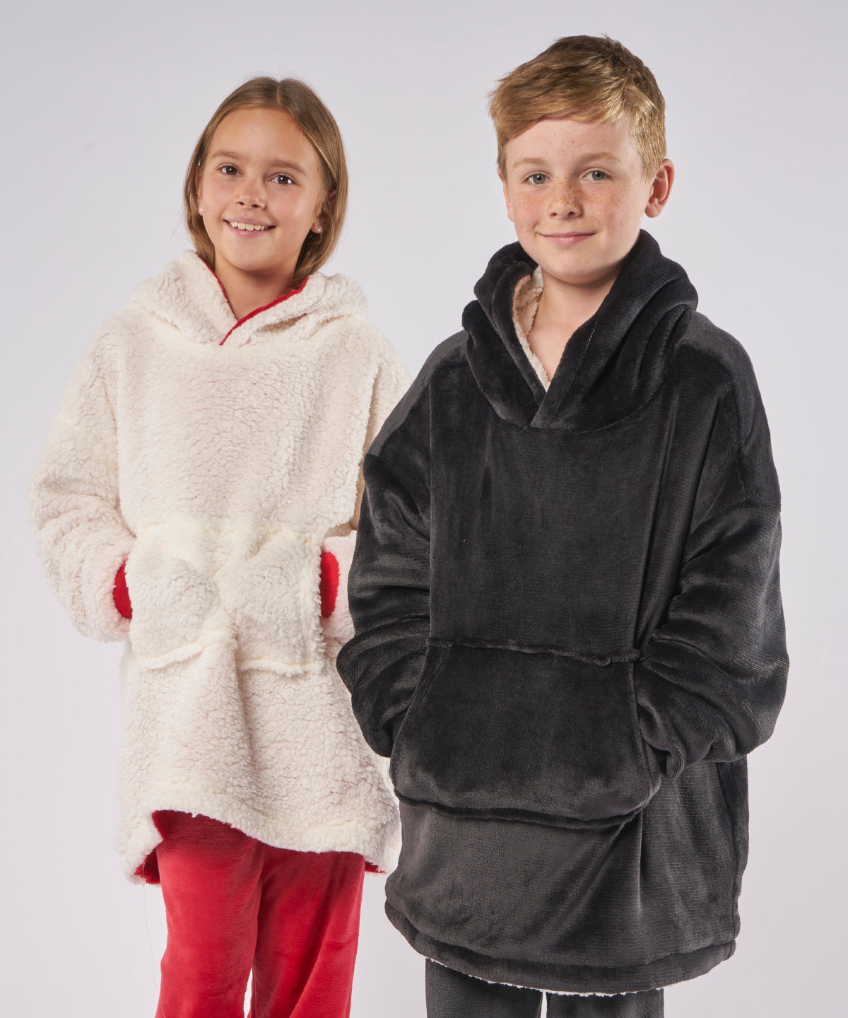 The Kids Ribbon oversized cosy reversible sherpa hoodie - COOZO