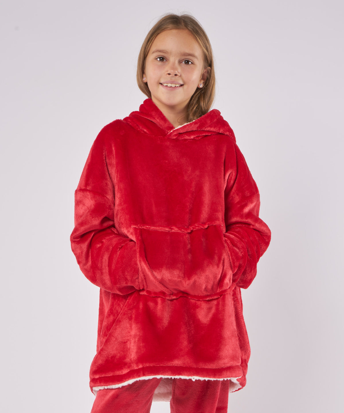The Kids Ribbon oversized cosy reversible sherpa hoodie - COOZO