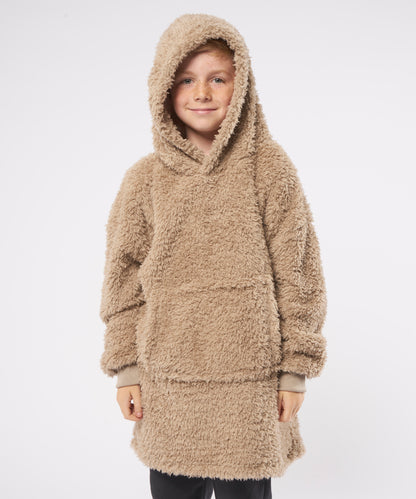 The kids Ribbon teddy bear fabric hoodie - COOZO