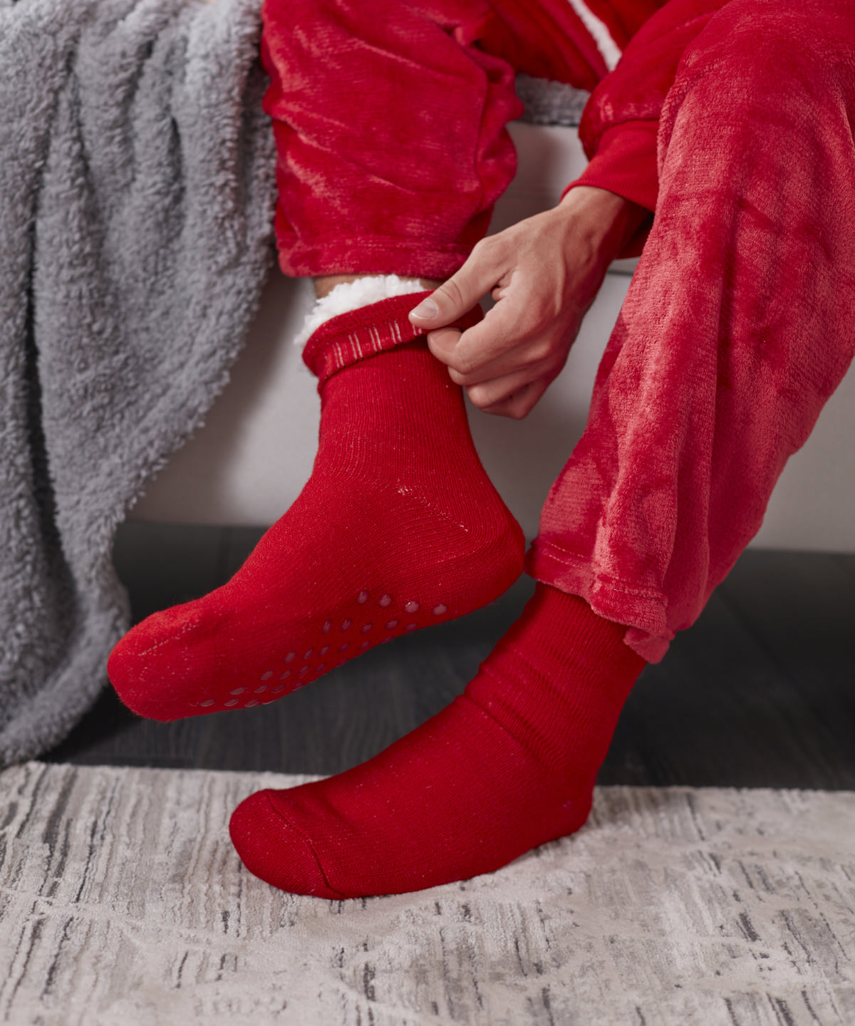 The Ribbon luxury Eskimo-style fleece socks - COOZO