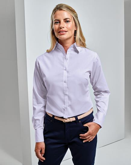 COOZO-Premier Ladies Long Sleeve Poplin Blouse (PR300)