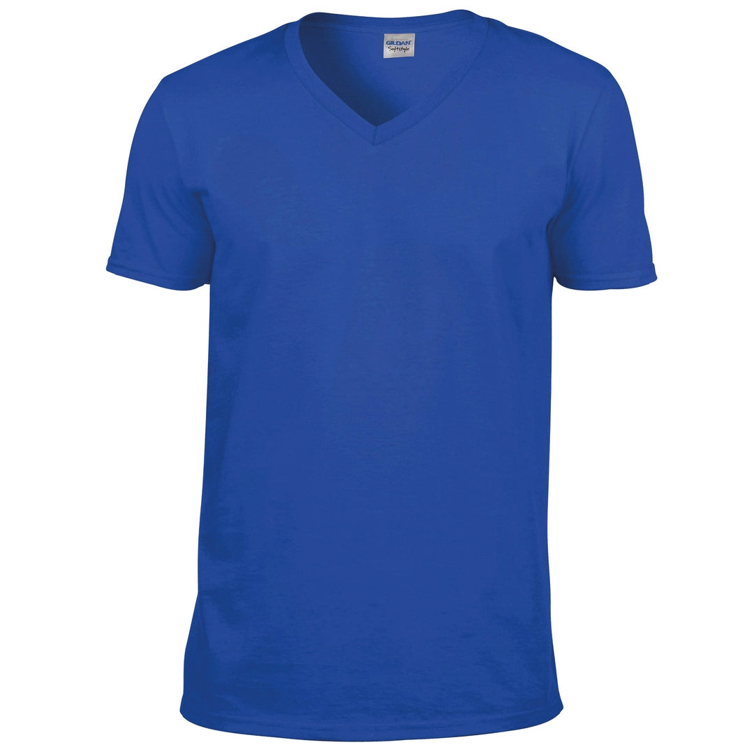 Gildan 64V00 Adult Softstyle Ringspun Cotton V-Neck T-Shirt - COOZO