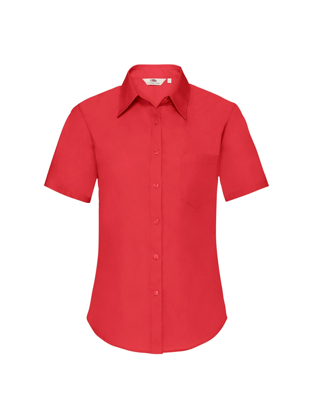 Fruit Of The Loom 65014 Ladies Poplin Short Sleeve Shirt - COOZO
