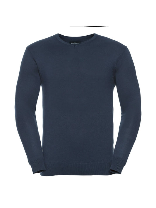 Russell Collection 710M Adult Knitted V-Neck Pullover - COOZO