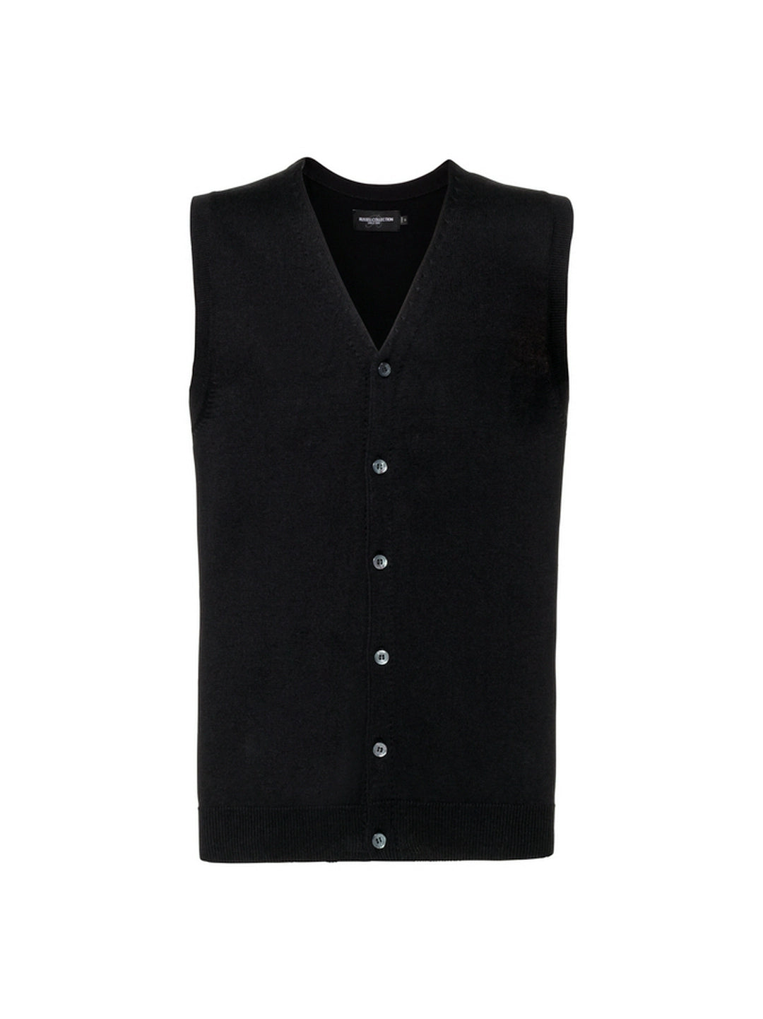 Russell Collection 719M Mens V-Neck Sleeveless Knitted Cardigan - COOZO