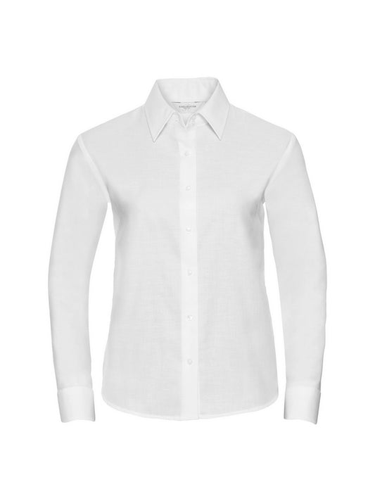 Russell Collection 932F Ladies Long Sleeve Easycare Oxford shirt - COOZO