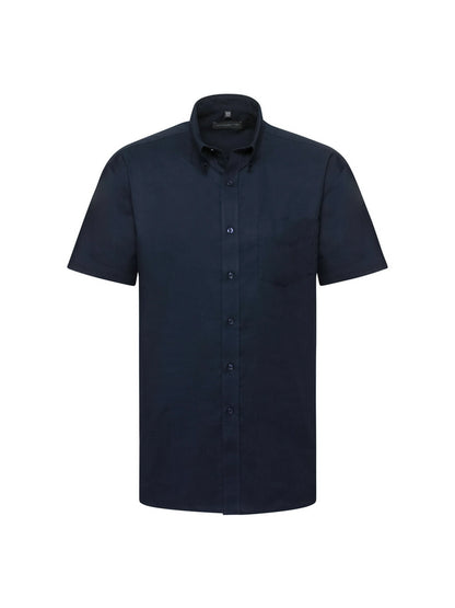 Russell Collection 933M Mens Short Sleeve Classic Oxford Shirt - COOZO