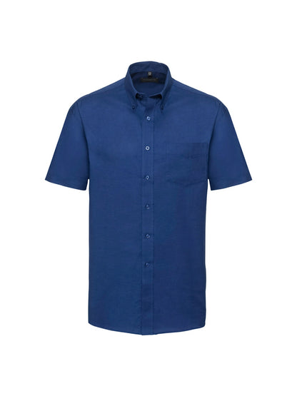 Russell Collection 933M Mens Short Sleeve Classic Oxford Shirt - COOZO