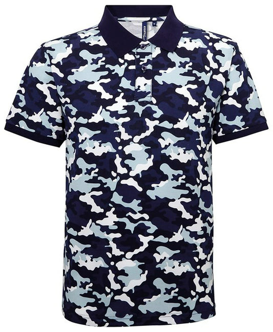 Asquith & Fox AQ018 Camo Pique Polo Shirt - COOZO