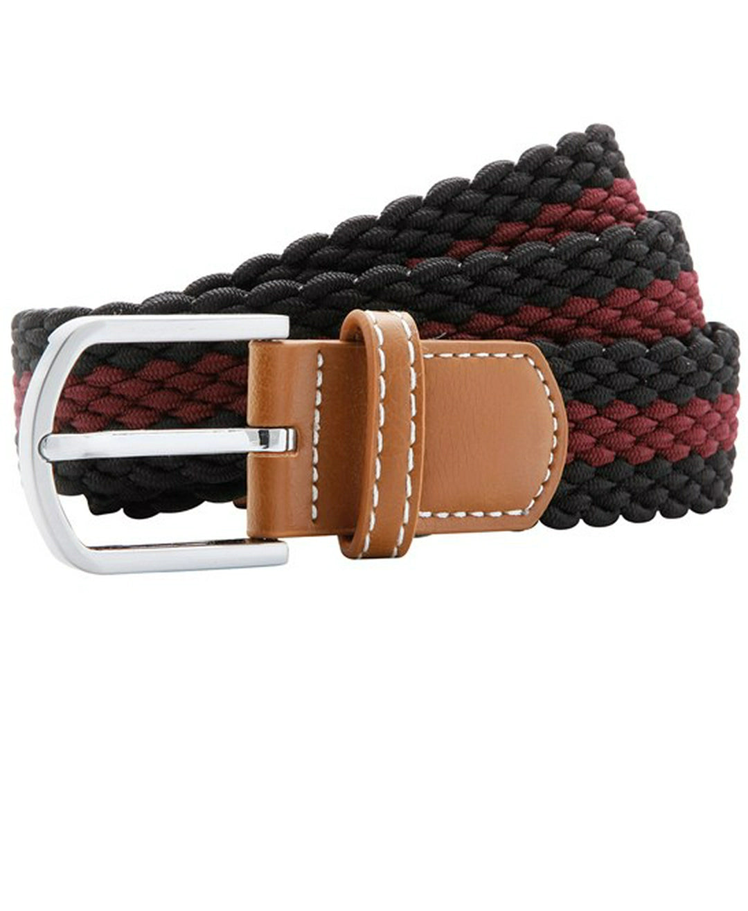 Asquith & Fox AQ901 Two Colour Stripe Braid Stretch Belt - COOZO