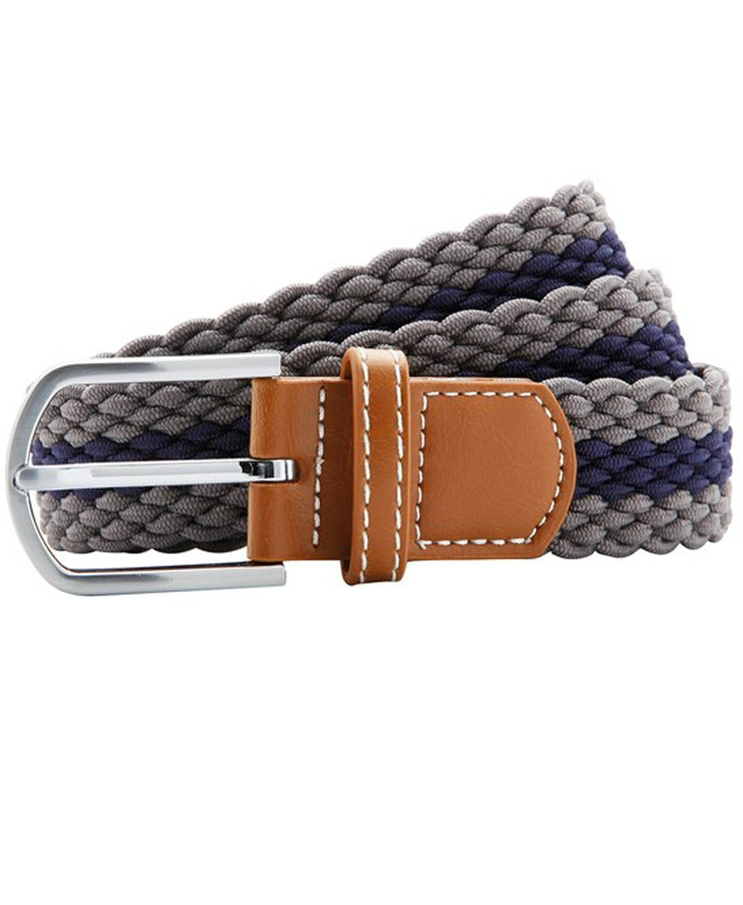 Asquith & Fox AQ901 Two Colour Stripe Braid Stretch Belt - COOZO