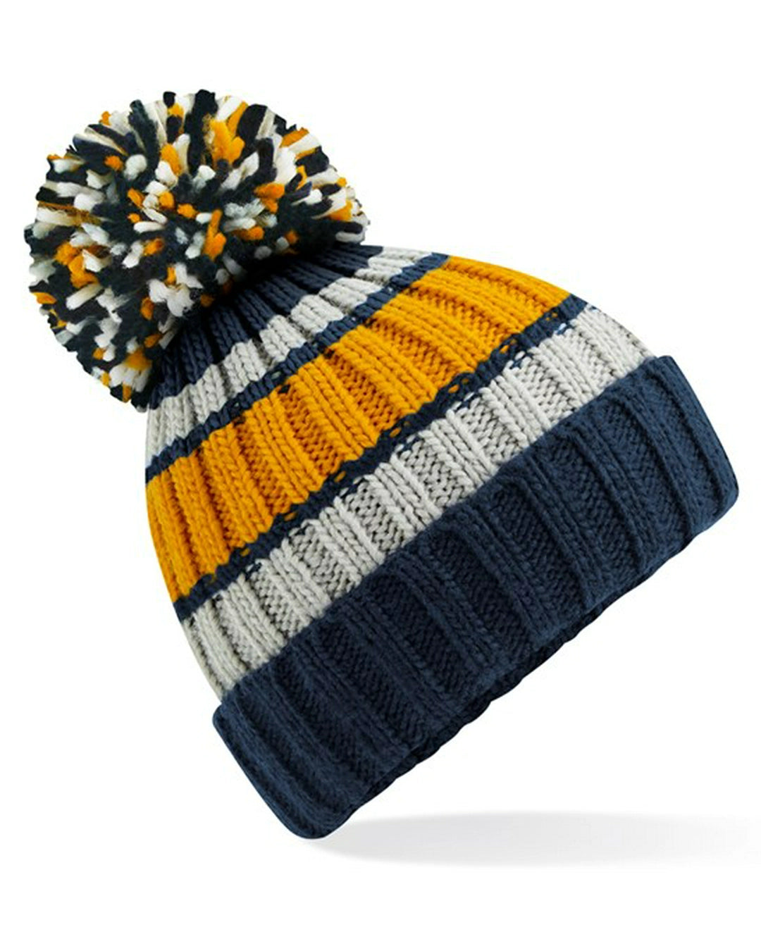 Beechfield B392 Hygge Striped Beanie - COOZO
