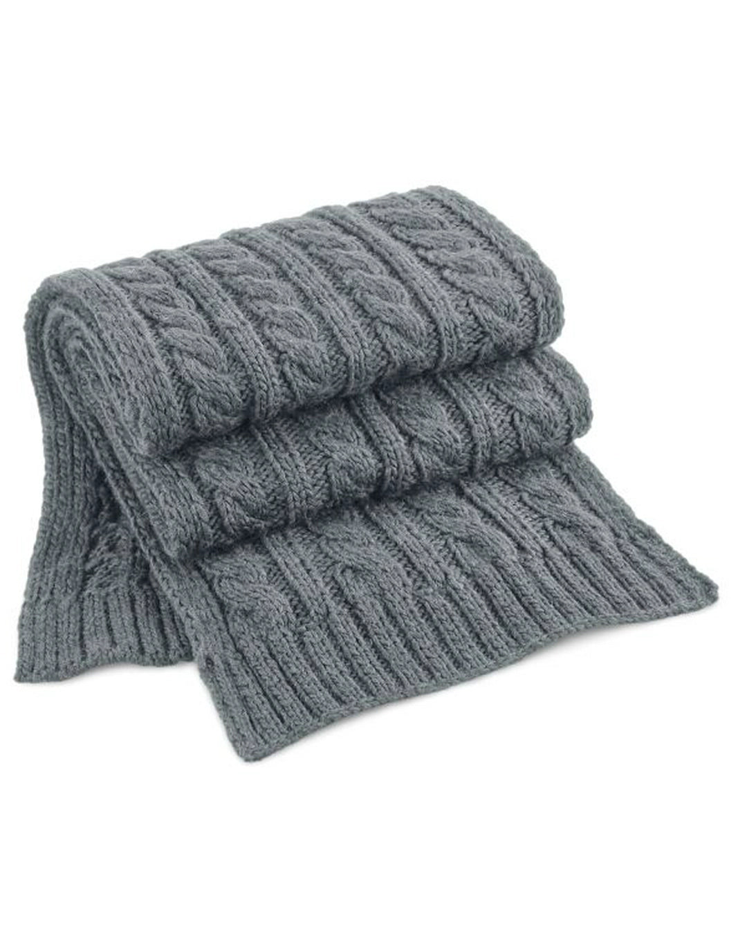 Beechfield B499 Cable Knit Melange Scarf - COOZO