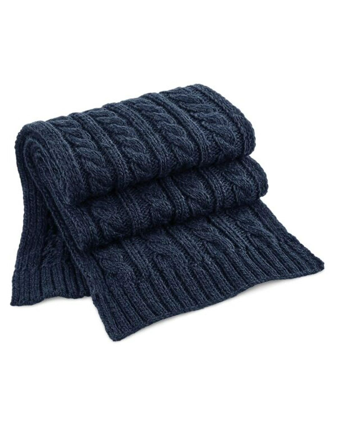 Beechfield B499 Cable Knit Melange Scarf - COOZO
